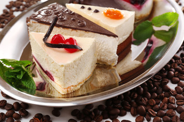 Assortment of pieces of cake, close up © Africa Studio