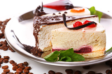 Assortment of pieces of cake, close up © Africa Studio