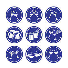 Drink icons set