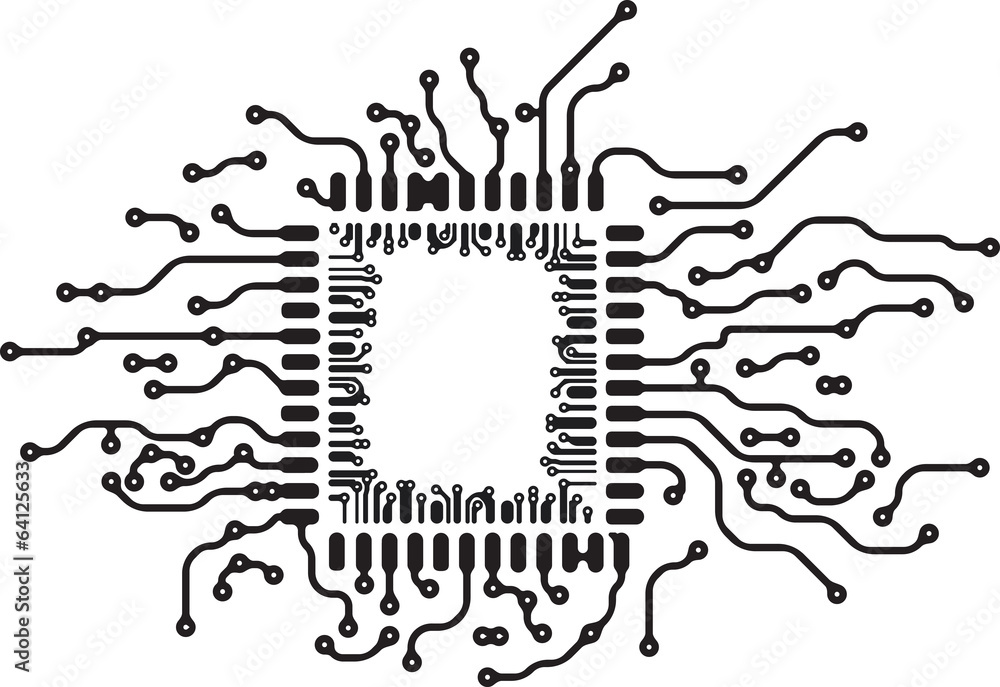 Poster abstract background in pcb-layout style
