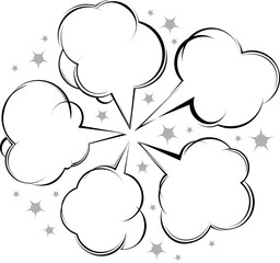 Comic style speech bubbles collection