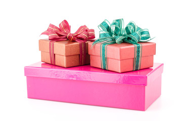 Gift box isolated white background