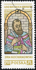 stamp devoted to 450 years of Jan Kochanowski's birth