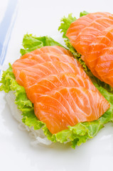 Salmon sashimi