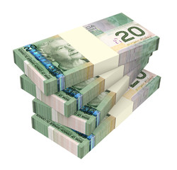 Dollars money isolated on white background.