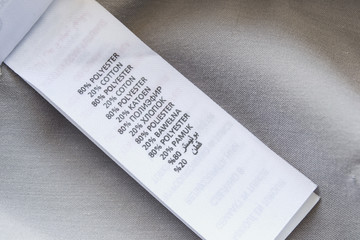 Fabric composition label