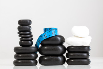 black pebble stones for spa massage