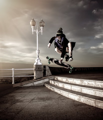 teen skateboarder