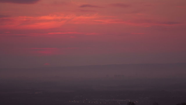 Smog over the city of Novokuznetsk, Russia - timelapse