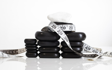 black pebble stones for spa massage