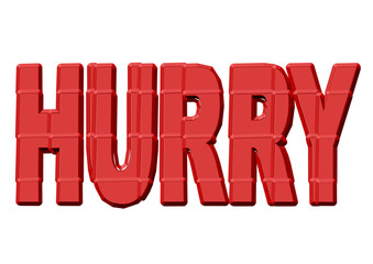 kırmızı acele etmek yazısı