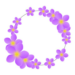 Fototapeta na wymiar Purple floral frame for Your design