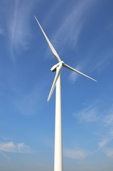 Wind turbine in portrait aspect