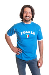Obraz premium Laughing sports fan from Italy