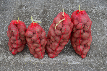 Potatoes in bags