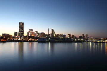 Fototapeta na wymiar Yokohama city , Japan skyline
