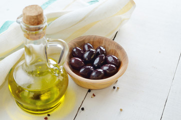 Olive oil and olives