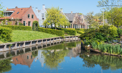 Fototapeta na wymiar Dutch village in springtime