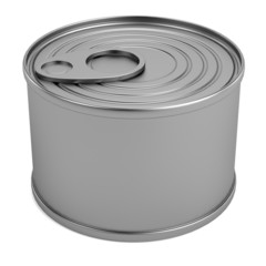 realistic 3d render of food can