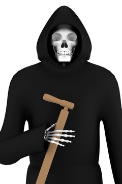 Realistic 3d Render Of Grim Reaper