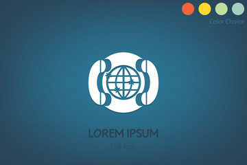 Business phone icon, vector eps10