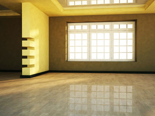 empty  room with the window