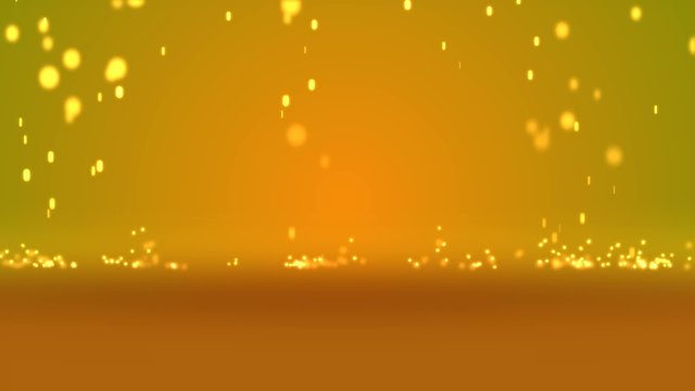 Particle Rain with orange mirror background