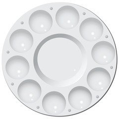 Round plastic palette