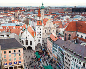 Naklejka premium Zodiac Clock Tower, Munich, Germany