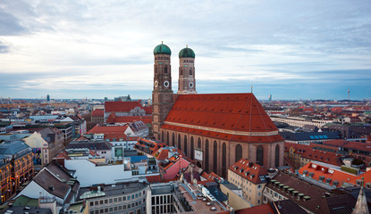 The Church of Our Lady (Frauenkirche) in Munich. - obrazy, fototapety, plakaty