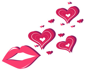 Lips and hearts