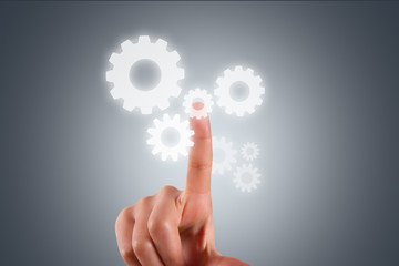 Hand Finger Touching Disks