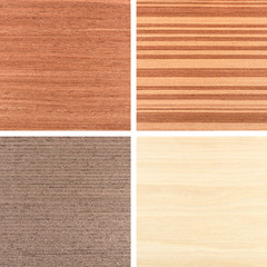 Fototapeta premium Set of four wooden texture backgrounds