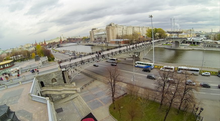View from unmanned quadrocopter to Bridge