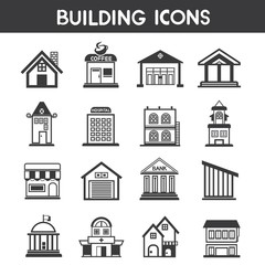 building icons, map elements