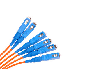 fiber cable for network. close-up