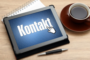 Tablet PC mit Kontakt