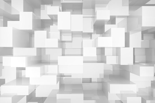 White Cubes Background