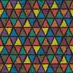 Seamless triangle grunge pattern background