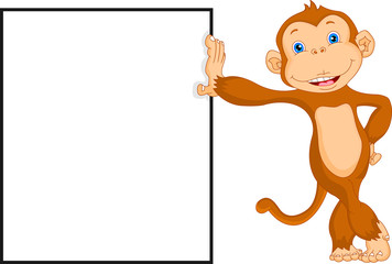 cte monkey with blank sign