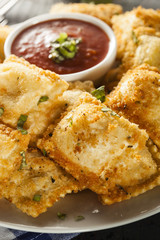 Homemade Fried Ravioli with Marinara Sauce