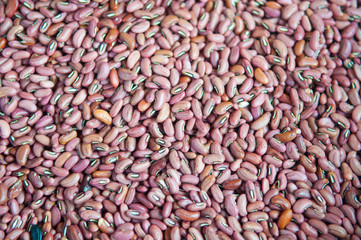 Closed up red beans show food background