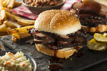Smoked Barbecue Brisket Sandwich