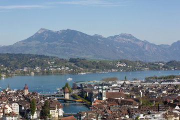 Fototapeta na wymiar Lucerne aerial view