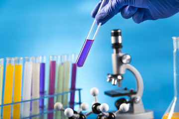 Workplace modern laboratory for molecular biology test - 64154085