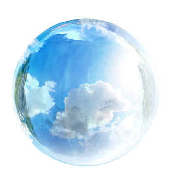 sky in glass bubble