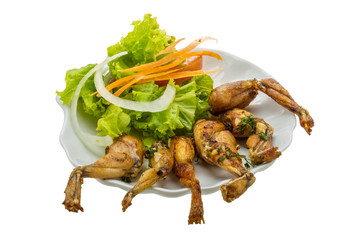 Grilled frog legs