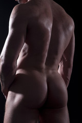 Bodybuilder Mann Nackt Po Rücken Poster Nahaufnahme