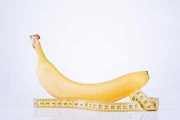 Banana and measuring tape