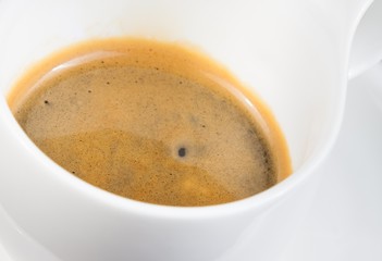 great italian coffee in a white cup